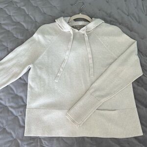 Athleta Neutral Bone Knit Hoodie